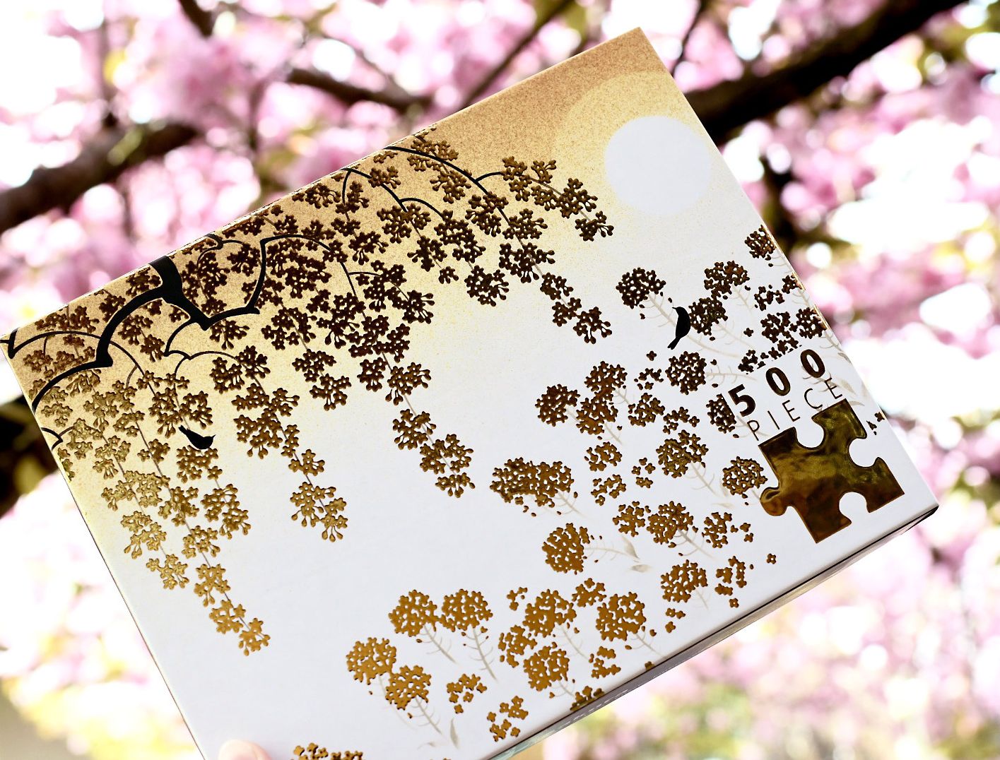 Sakura and Canola Gold Foil 500 Piece Puzzle