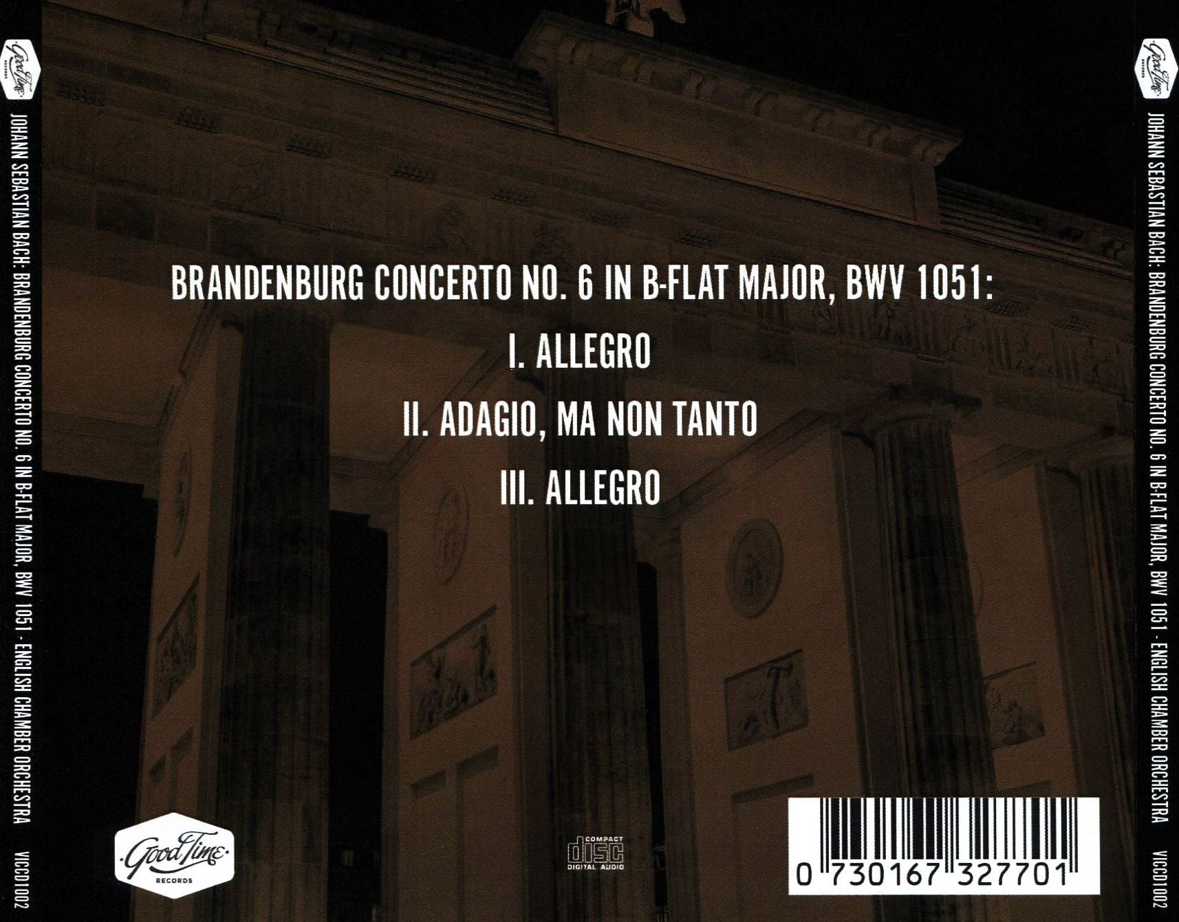Johann Sebastian Bach: Brandenburg Concerto No. 6 in B-flat major, BWV 1051
