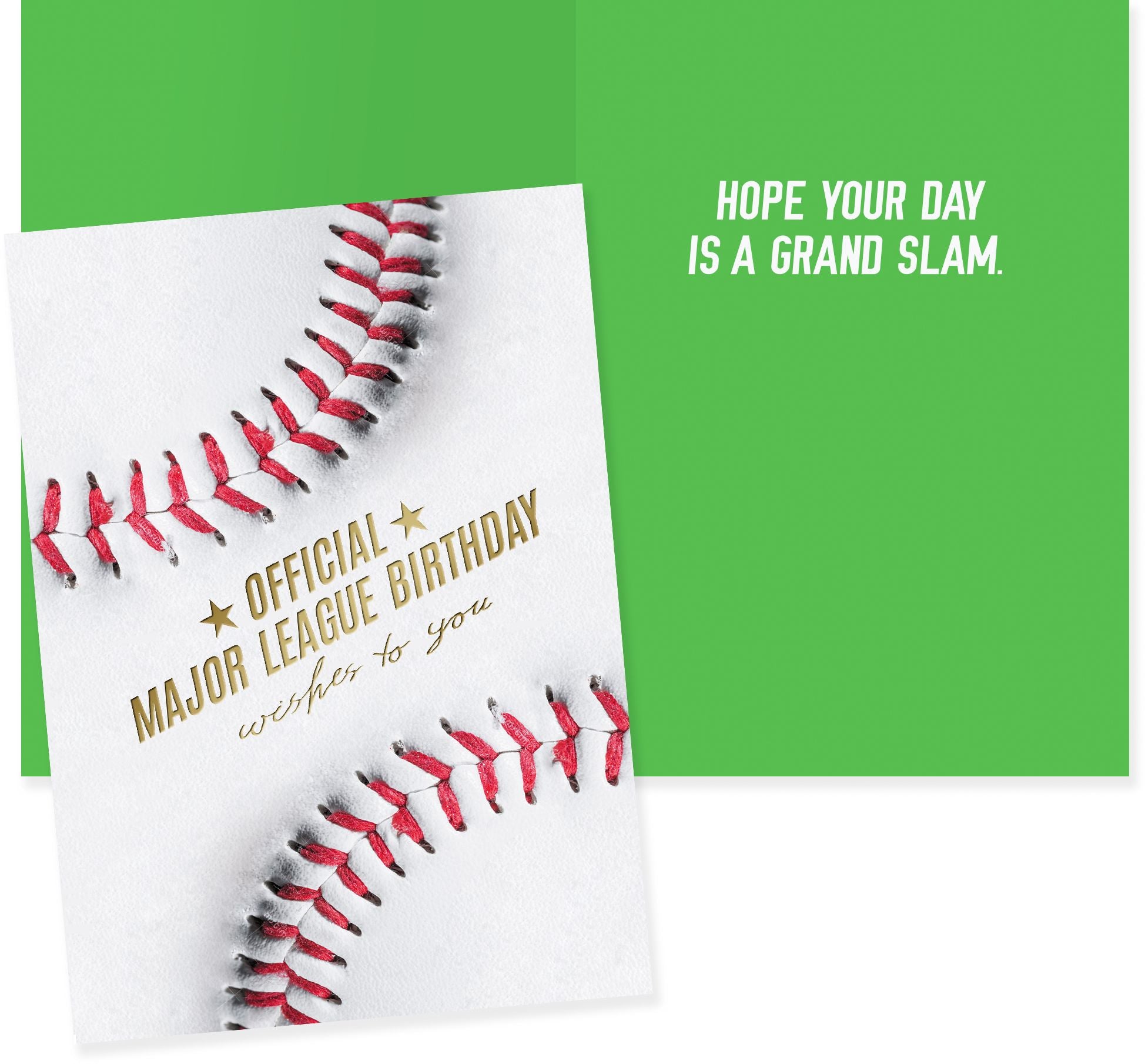Baseball Close Up Birthday Card Birthday His