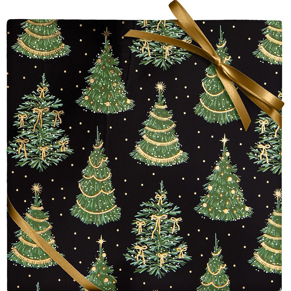Twinkling Trees Continuous Roll Wrap
