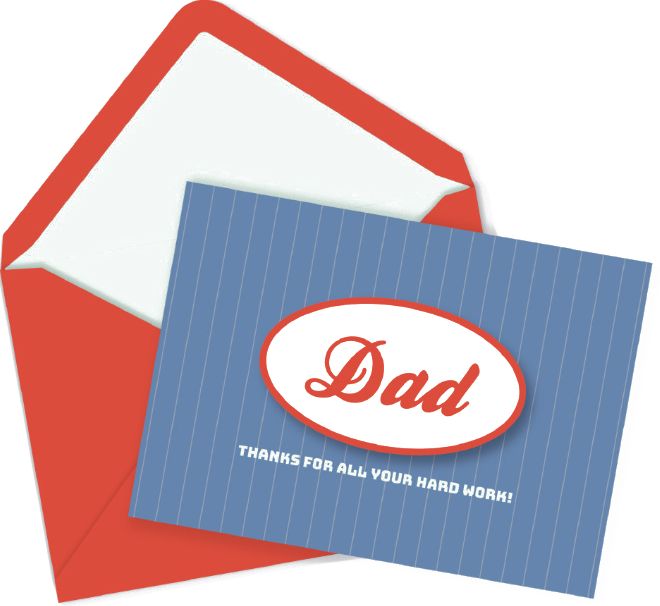 Hard Work Dad Specialty Father's Day Card