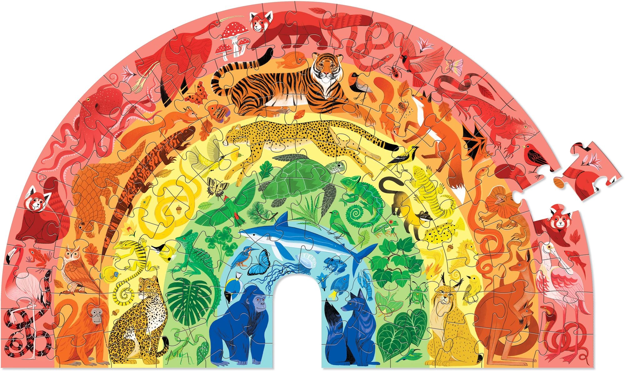 Rainbow of Animals 100 pc Shaped Puzzle