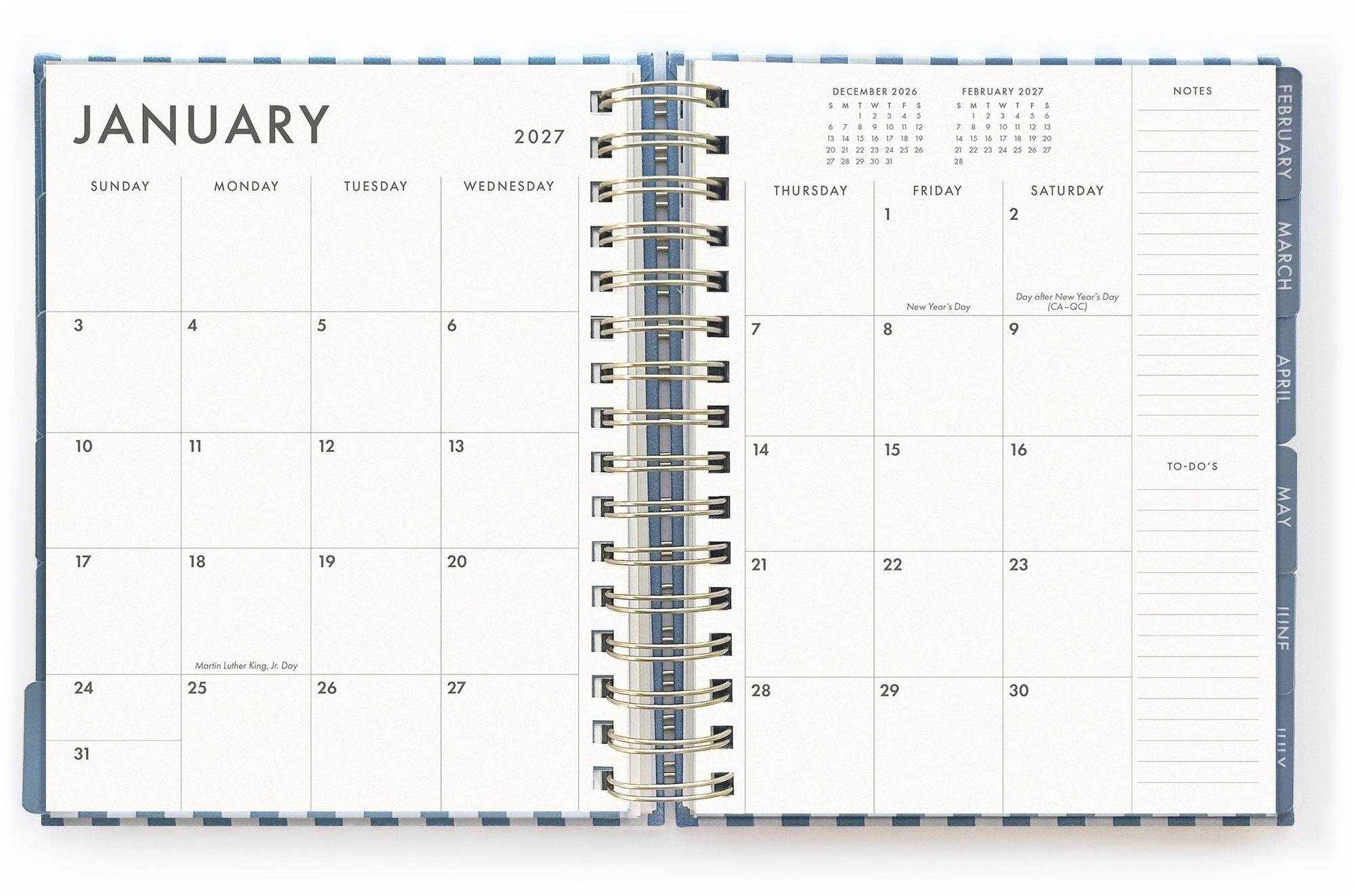 2026-2027 Cherry Stripe Frames Die-cut 17-Month Planner