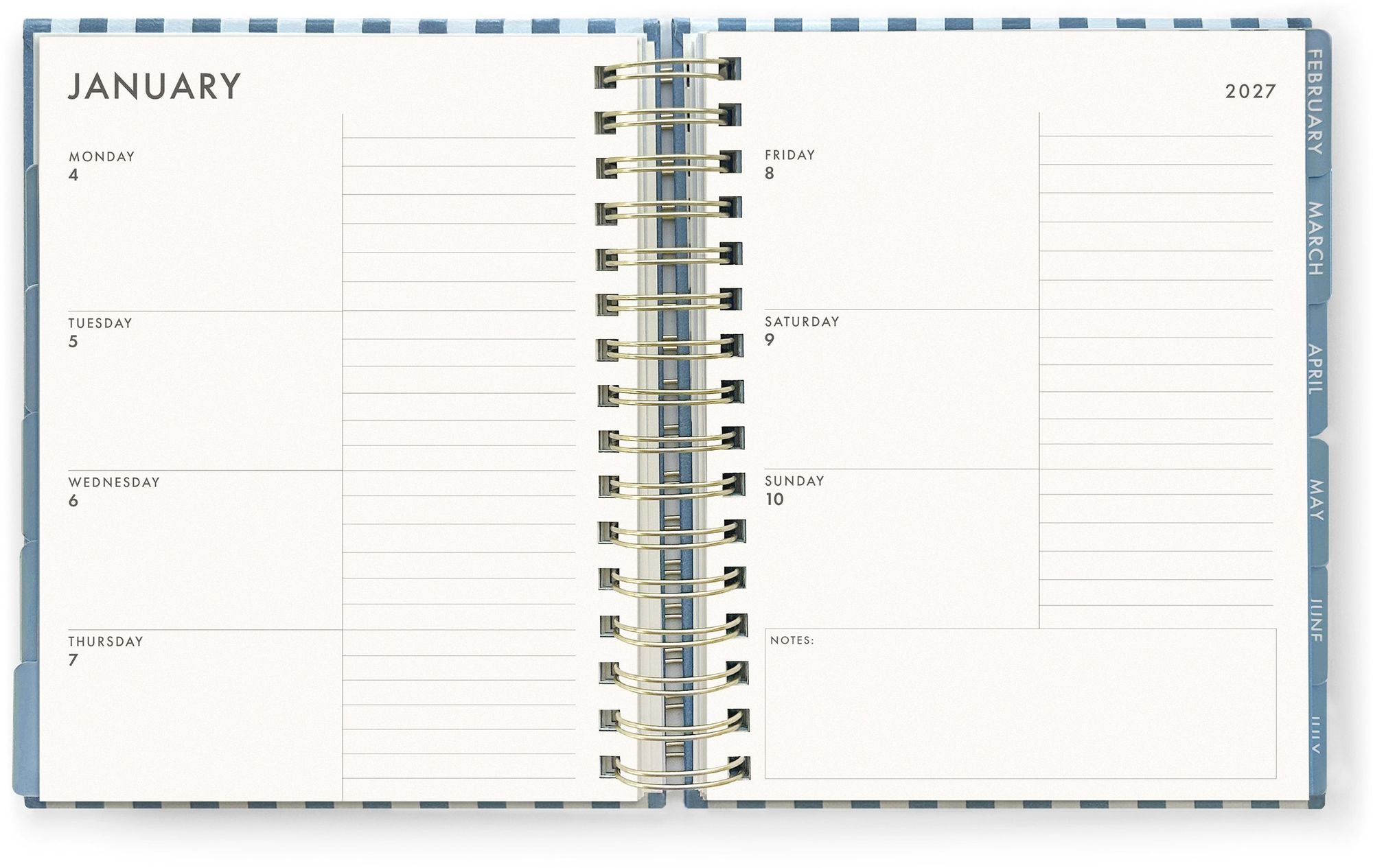 2026-2027 Cherry Stripe Frames Die-cut 17-Month Planner