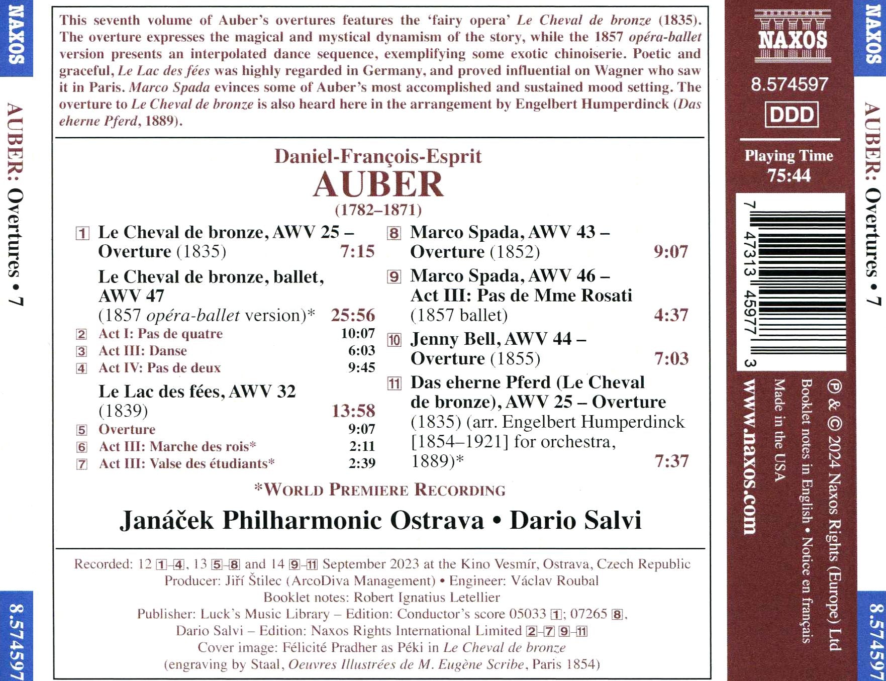 Auber: Overtures, Vol. 7