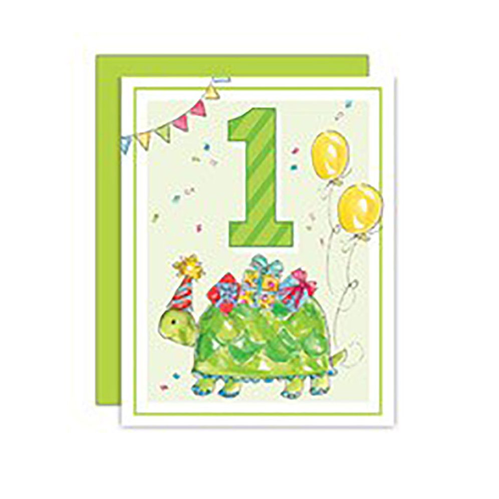 First Birthday Turtle Card