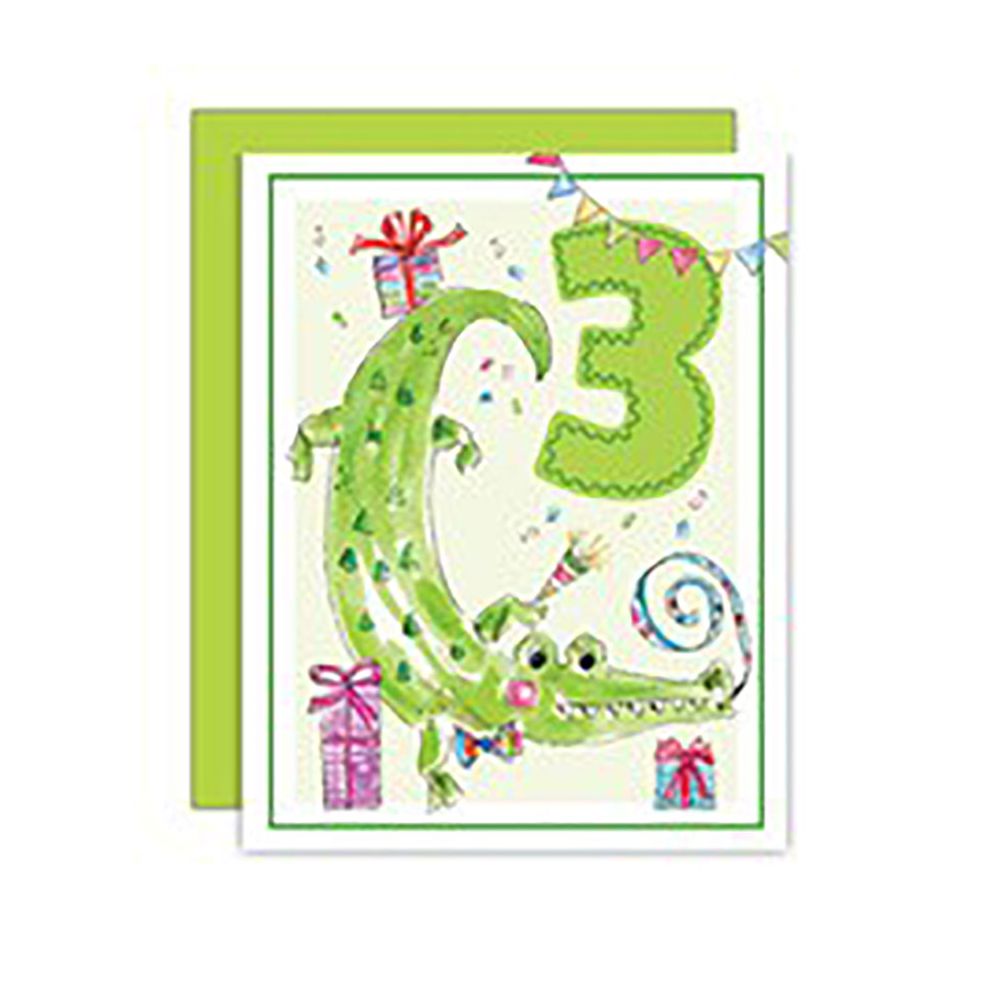 Third Birthday Alligator Card