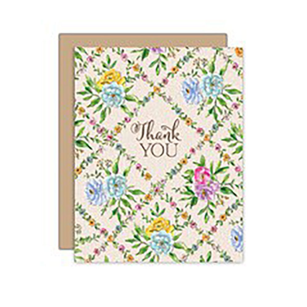 Floral Trellis Thank You Card