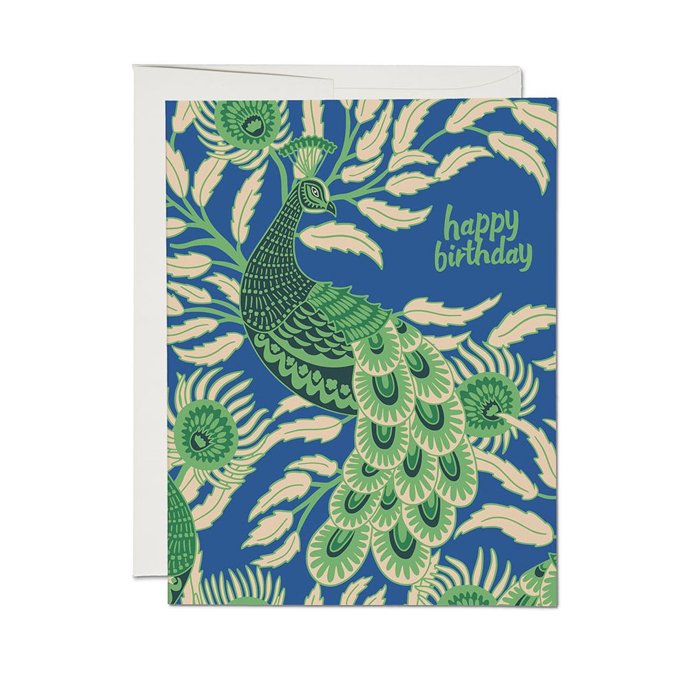 Peacock Birthday Card