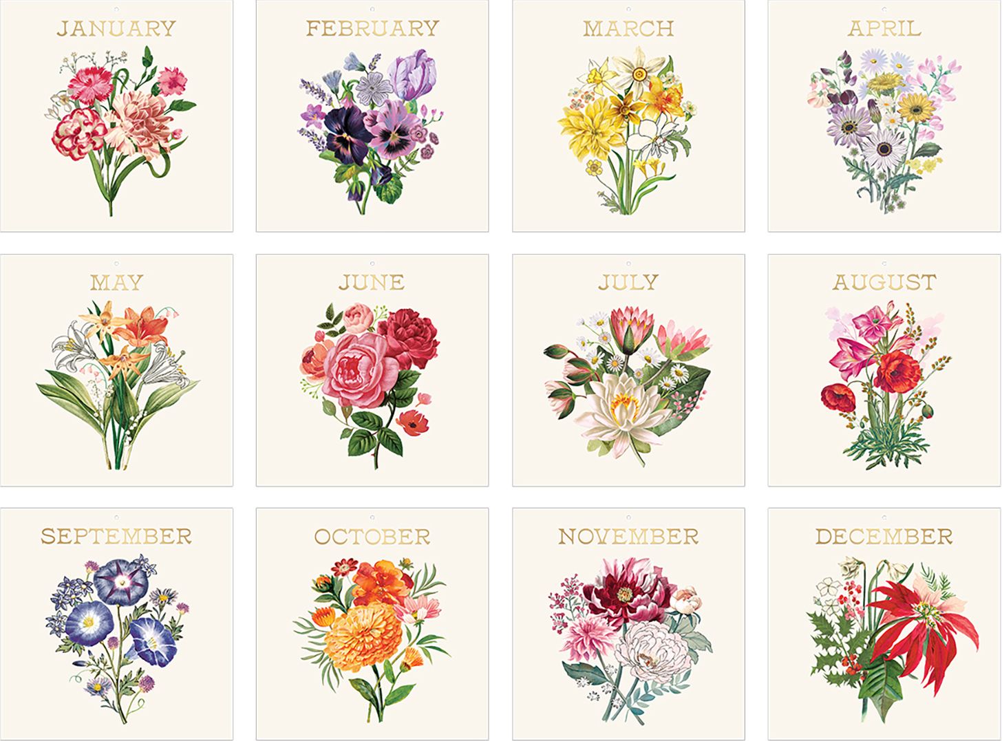 2026 Vintage Floral Wall Calendar - Exclusive