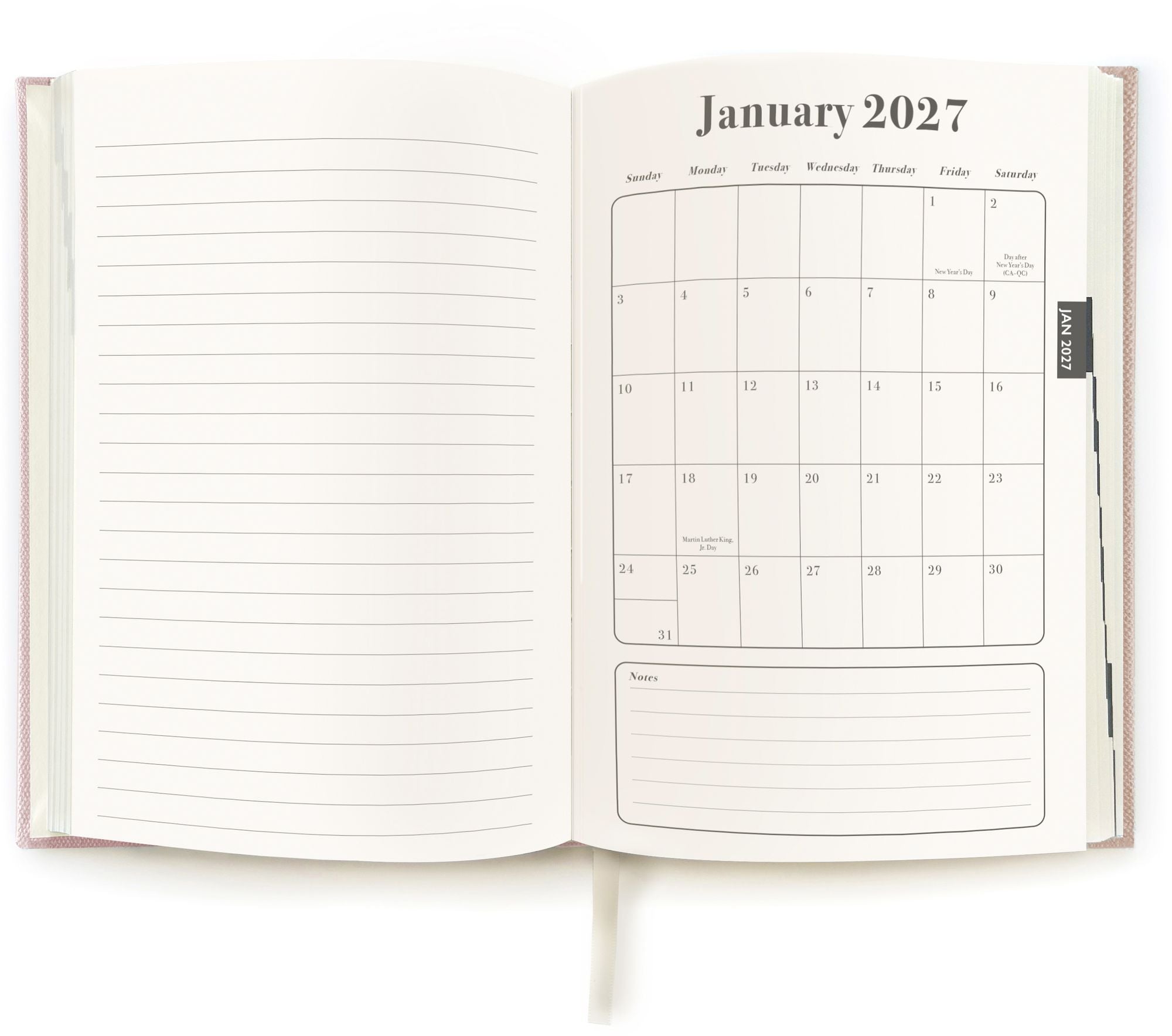 2027 Embroidered Cat Icon Weekly Desk Planner