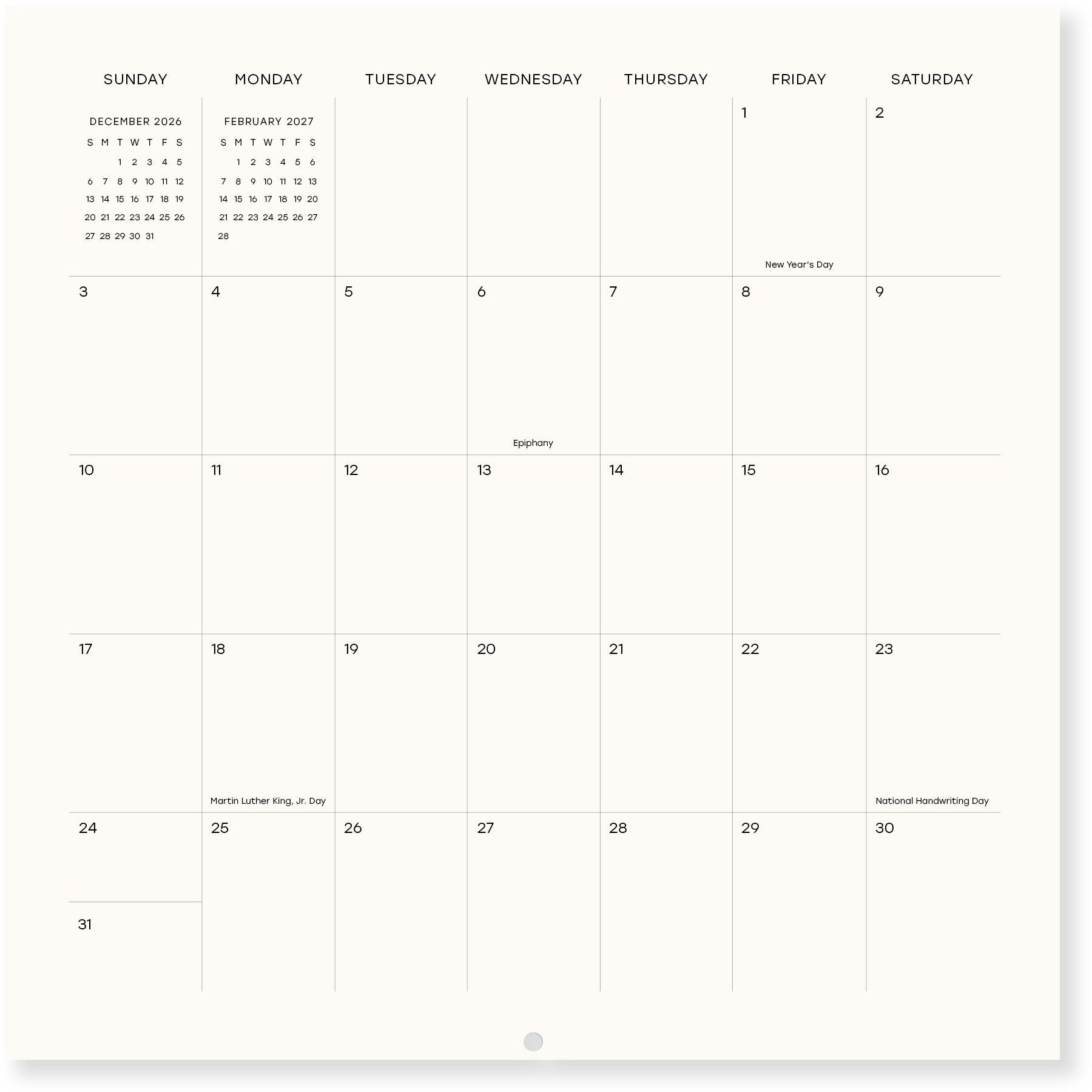 2027 Vintage Floral Wall Calendar - Exclusive