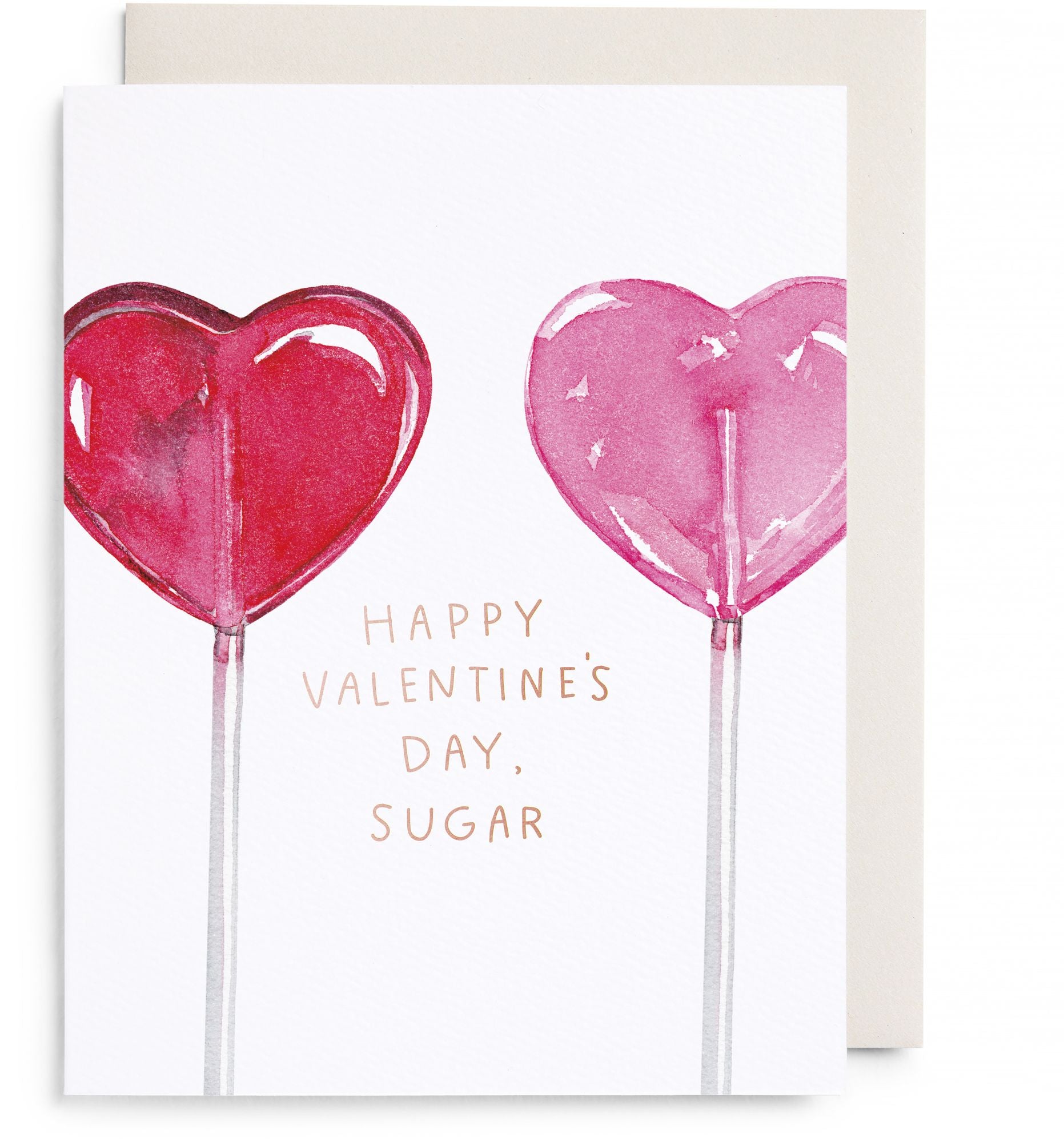 Heart Lollipops Valentine's Day Greeting Card