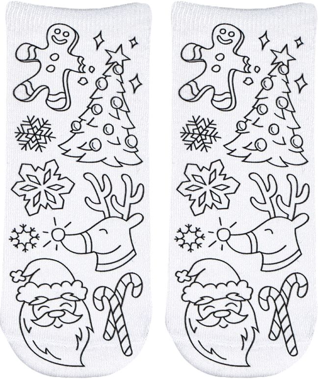 Christmas Coloring Socks