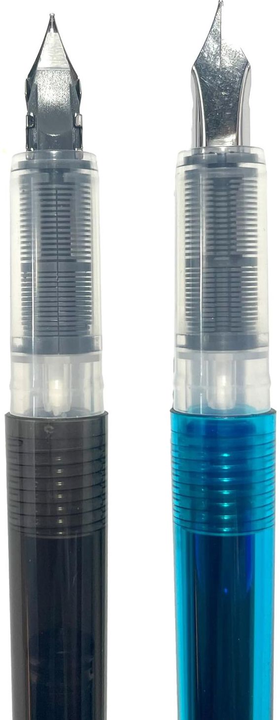 Splendid Duo Fountain Pens: Black & Blue Inks - Set of 2 Pens & 4 Cartridges