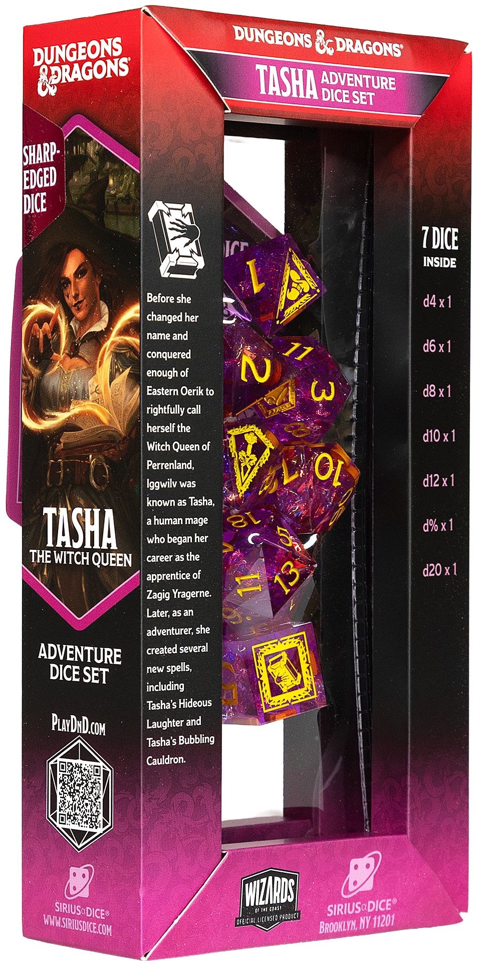 Dungeons & Dragons Adventure Dice - Tasha the Witch Queen ¿ Sharp-Edged Dice Set