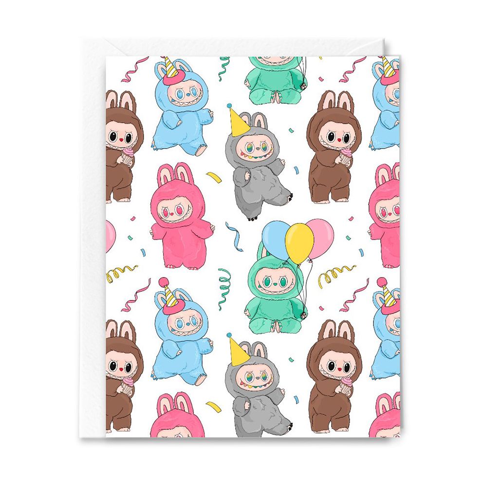 Doll Party Birthday Card