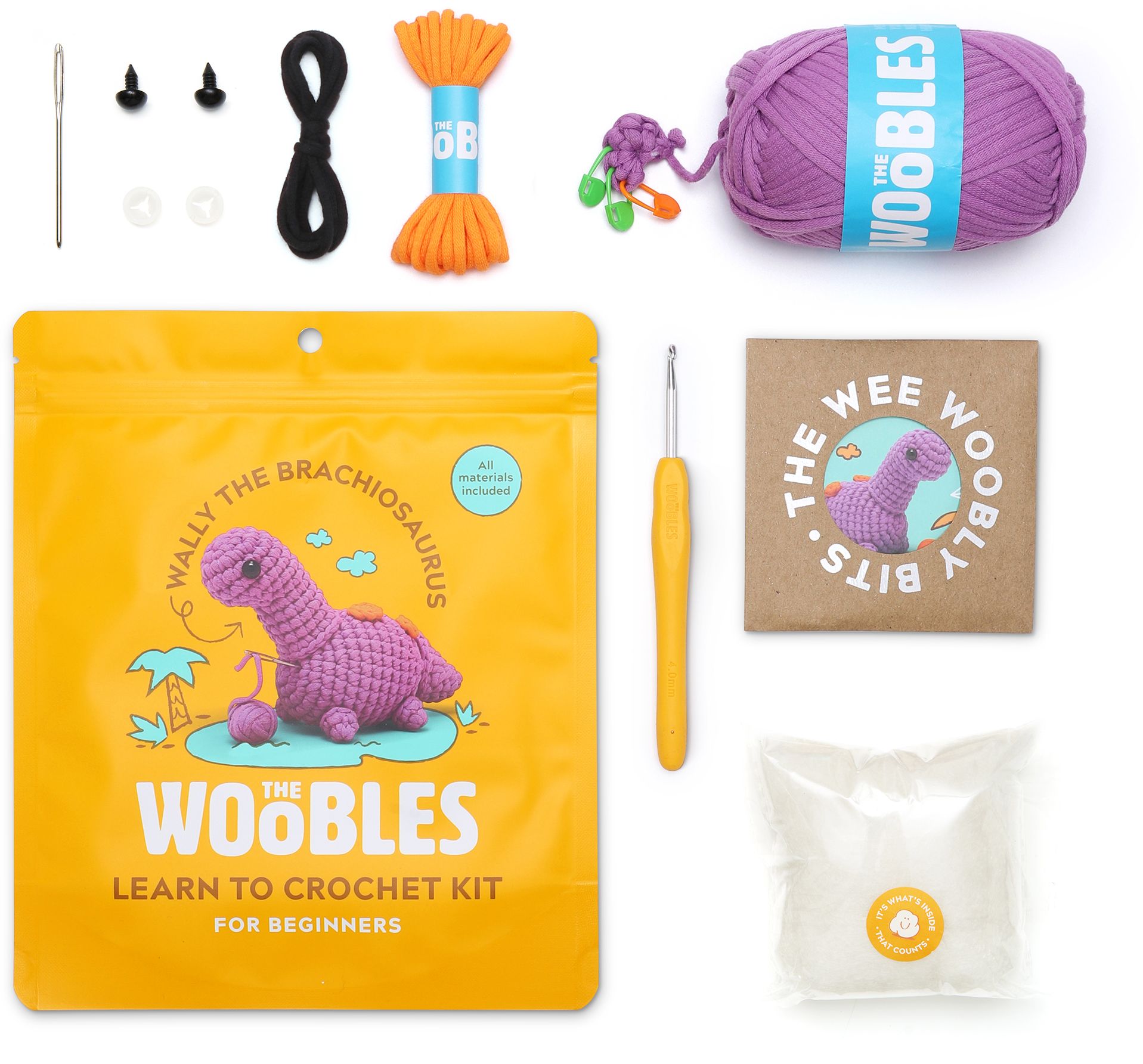 Wally the Brachiosaurus Learn to Crochet kit