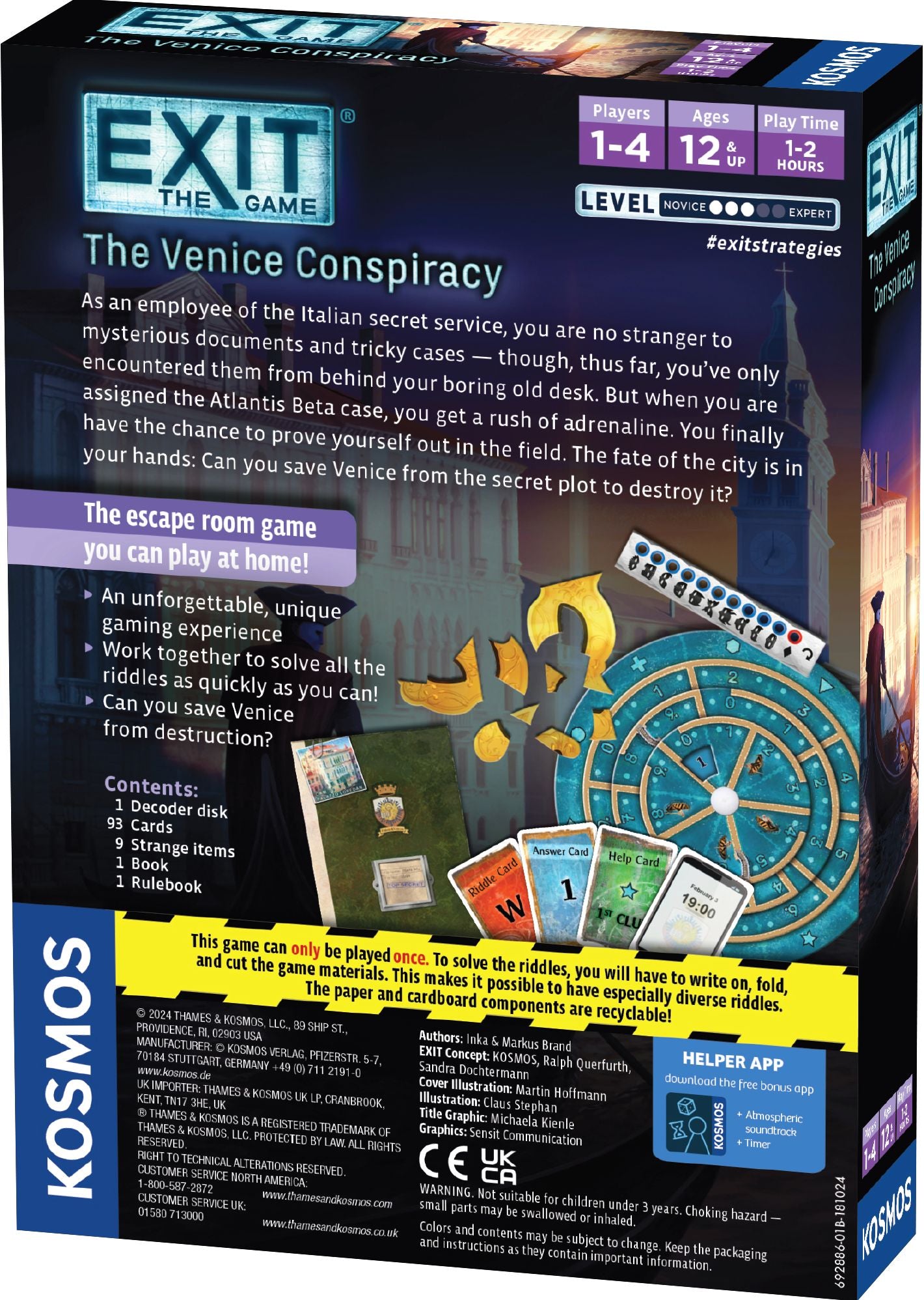 EXIT: The Game - Venice Conspiracy by Inka Brand, Markus Brand