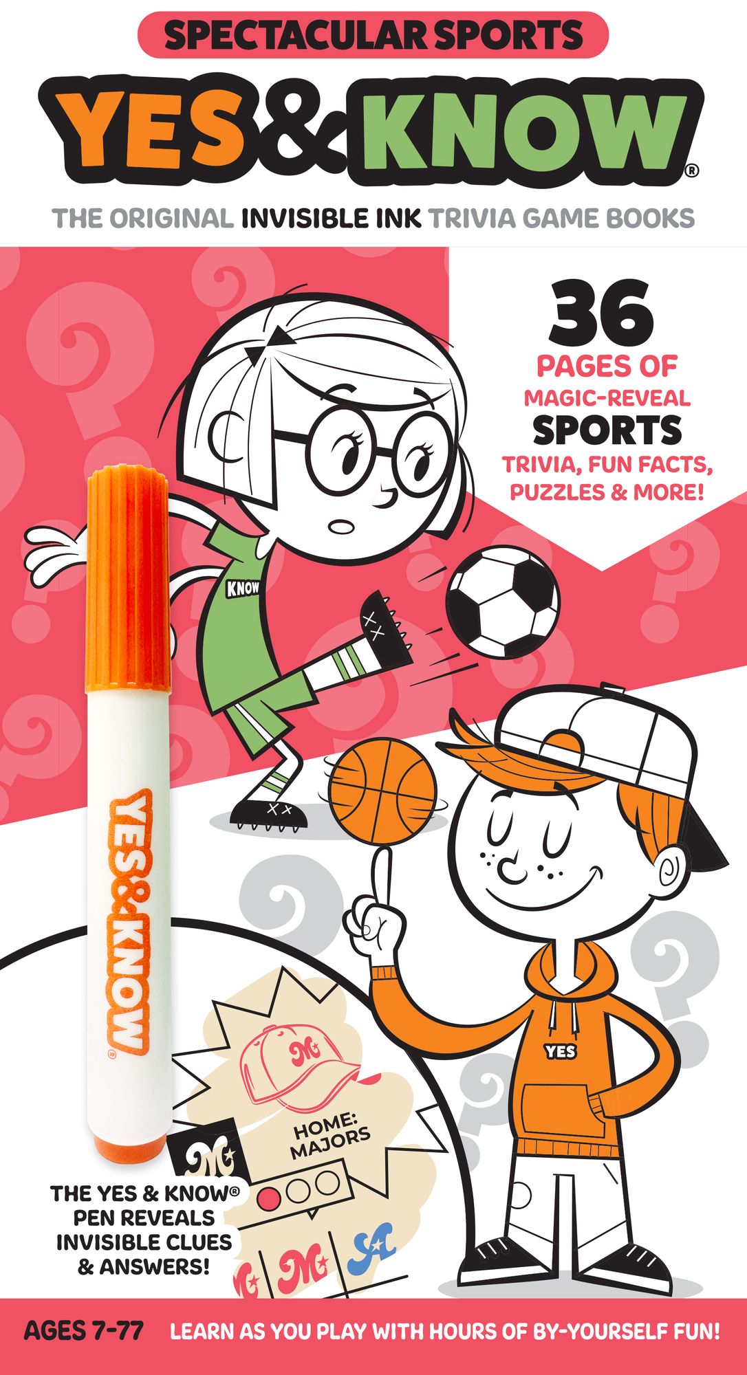 Yes & Know, The Original Invisible Ink Trivia Game Books- Spectacular Sports