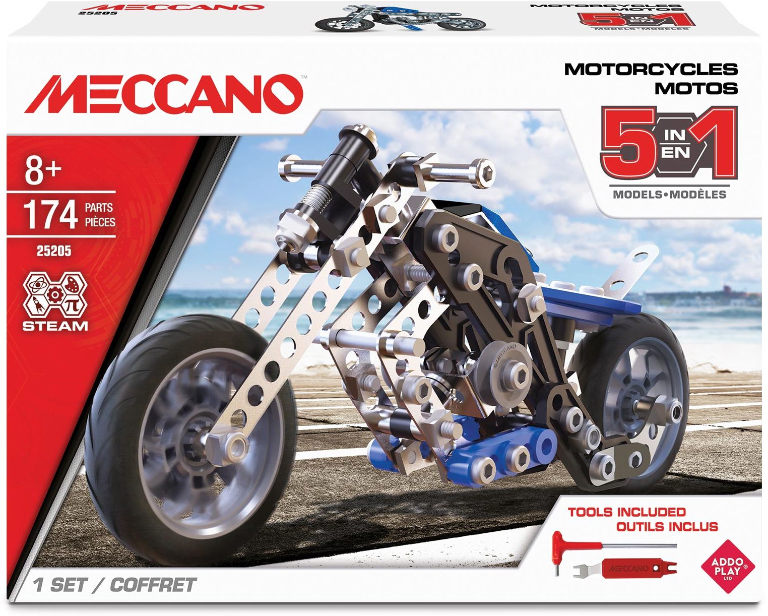 Meccano 5-in-1 Motorcycles