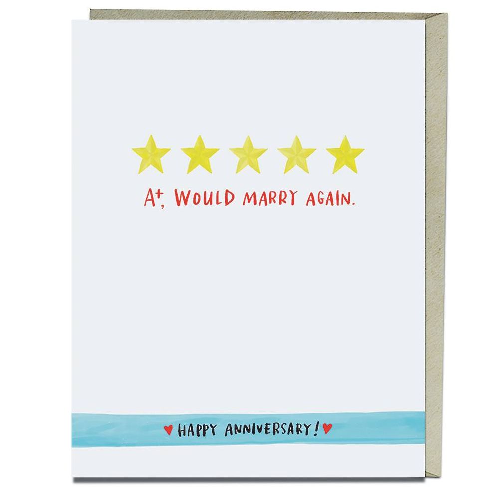 Five Stars Anniversary Card