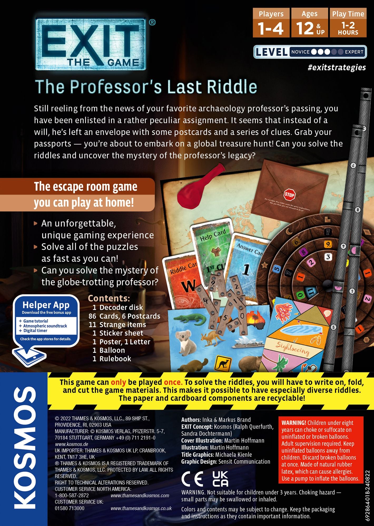 EXIT: The Game - The Professor's Last Riddle by Inka Brand, Markus Brand