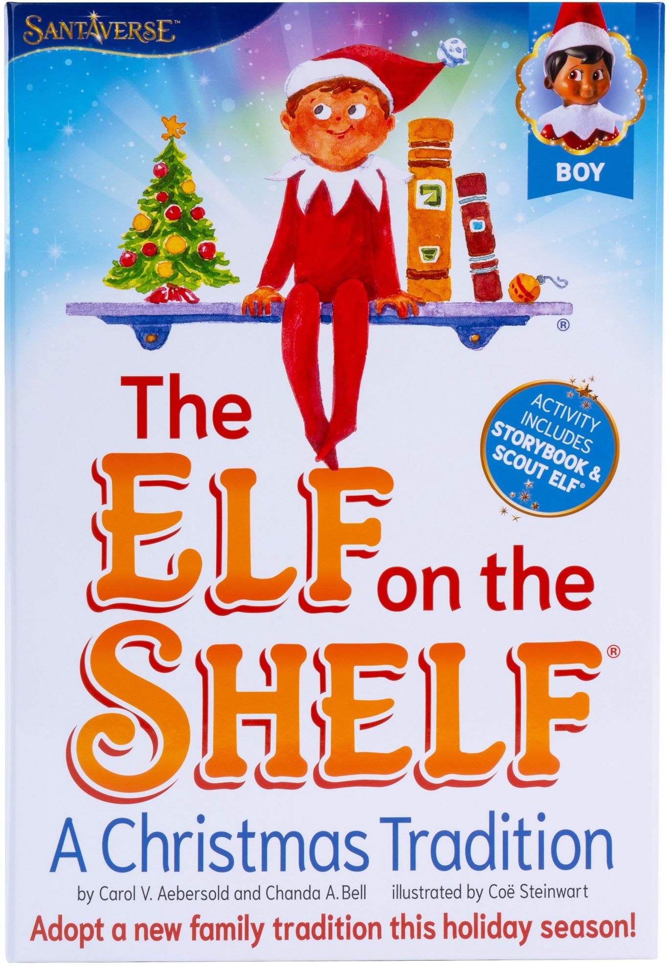 The Elf on the Shelf: A Christmas Tradition (includes brown-eyed boy scout elf)