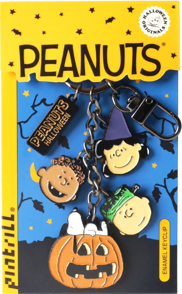 Peanuts Halloween Faces Keyclip