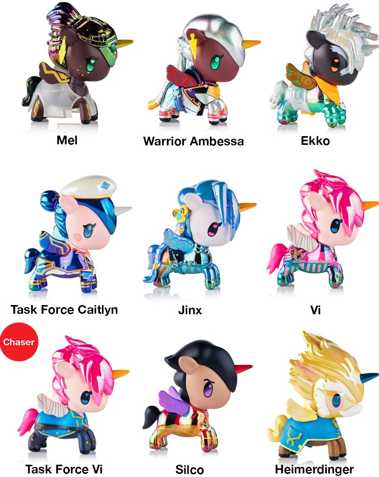 tokidoki x Arcane Unicorno Black Light Chrome Blind Box