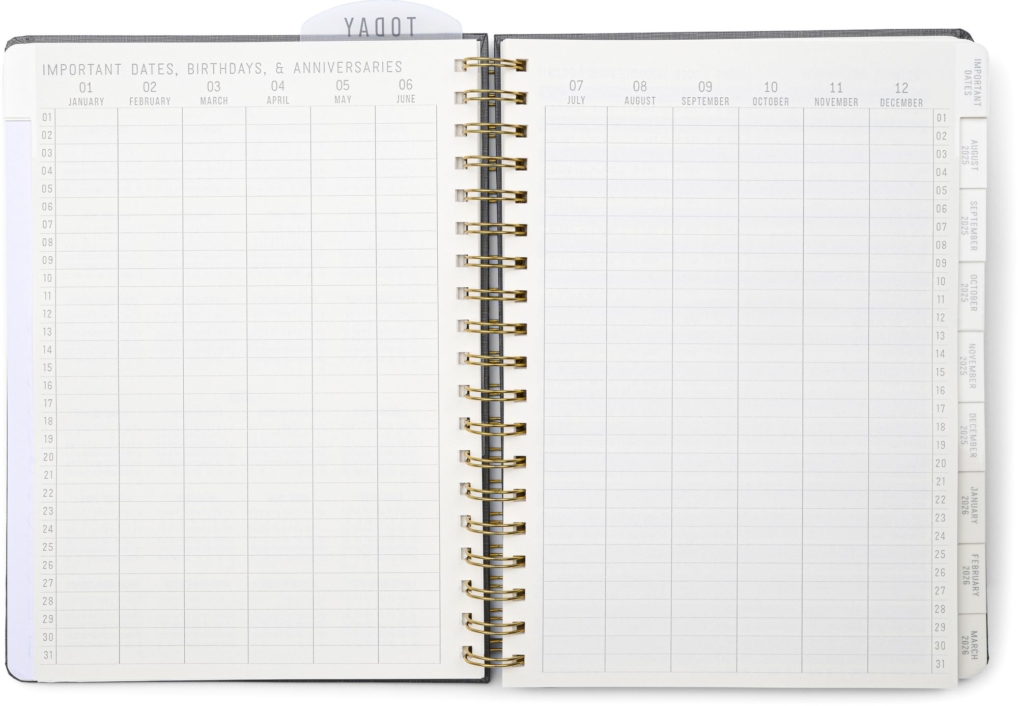2025-2026 Charcoal Standard Issue 7.5" x 10" Weekly Planner