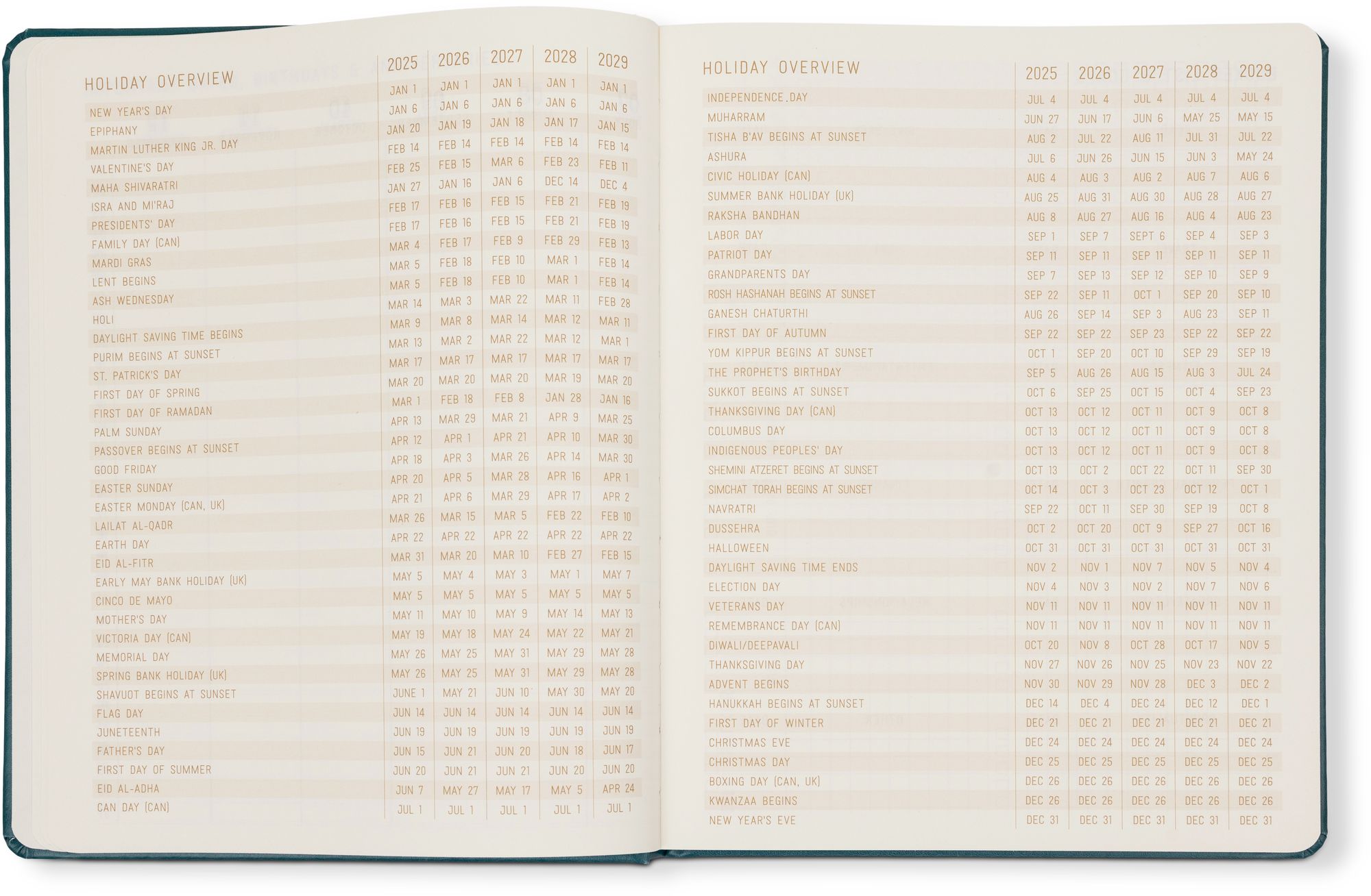 2026 Weekly Desk Planner Colorful Text