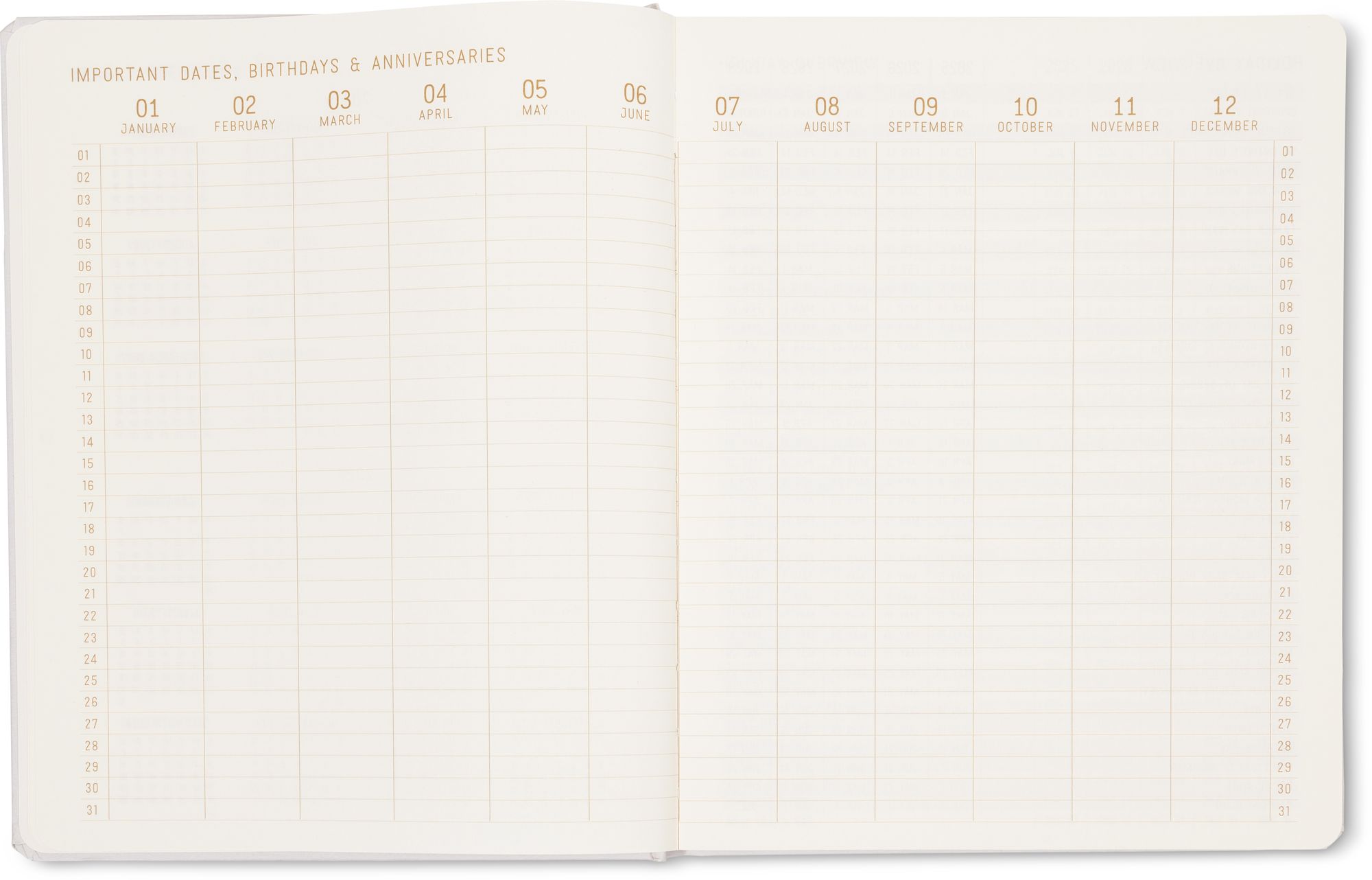 2026 Weekly Desk Planner Cat Sketches