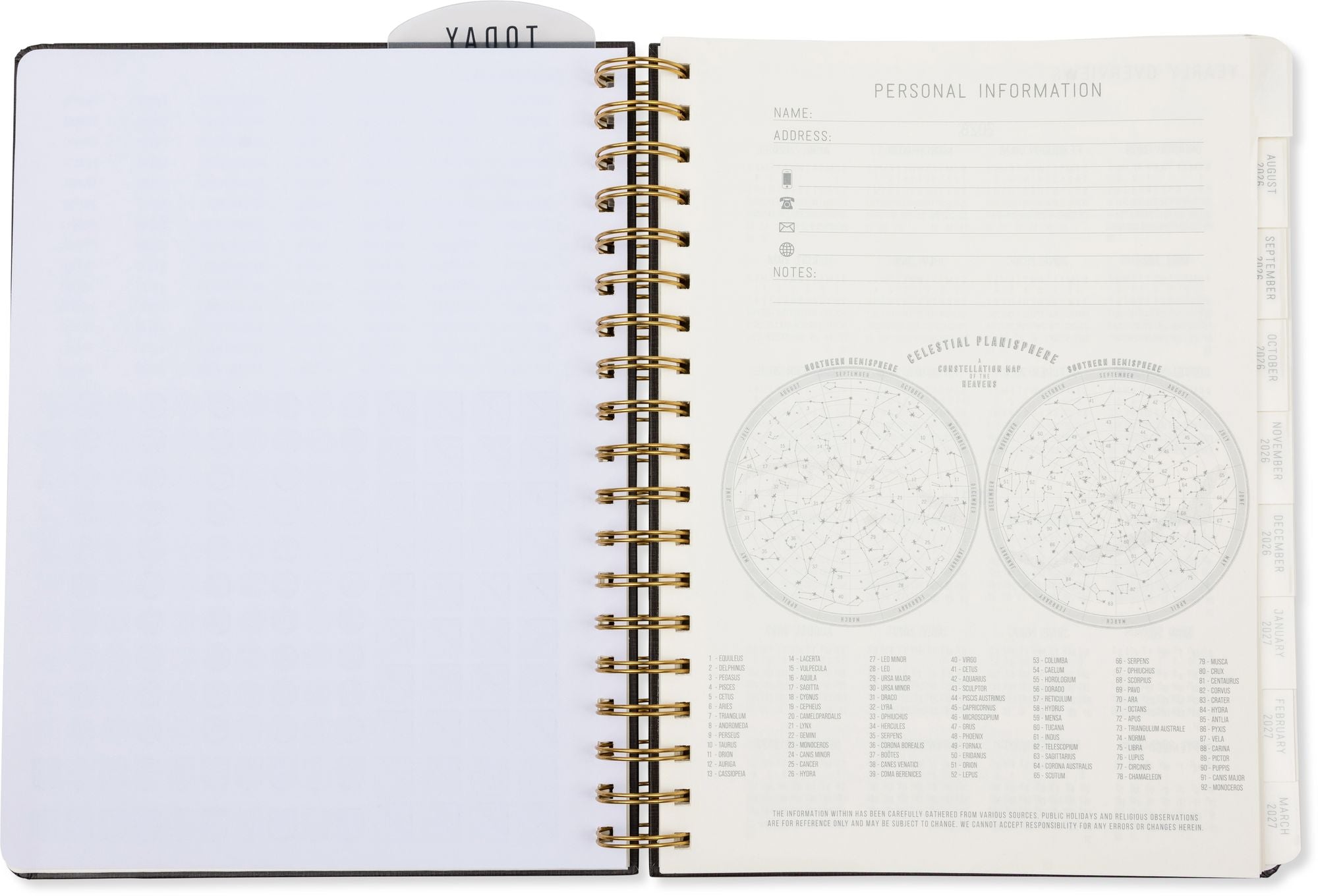 2026-2027 Black Standard Issue Weekly Desk Planner