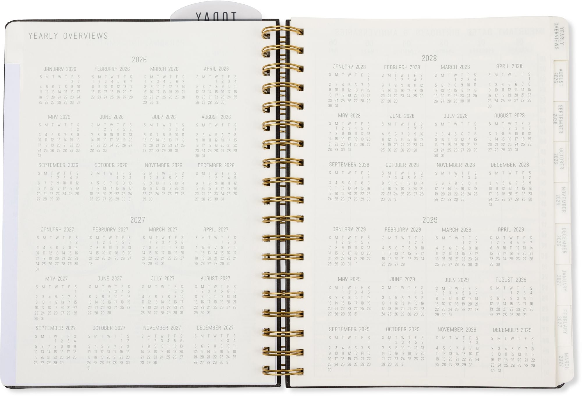 2026-2027 Black Standard Issue Weekly Desk Planner