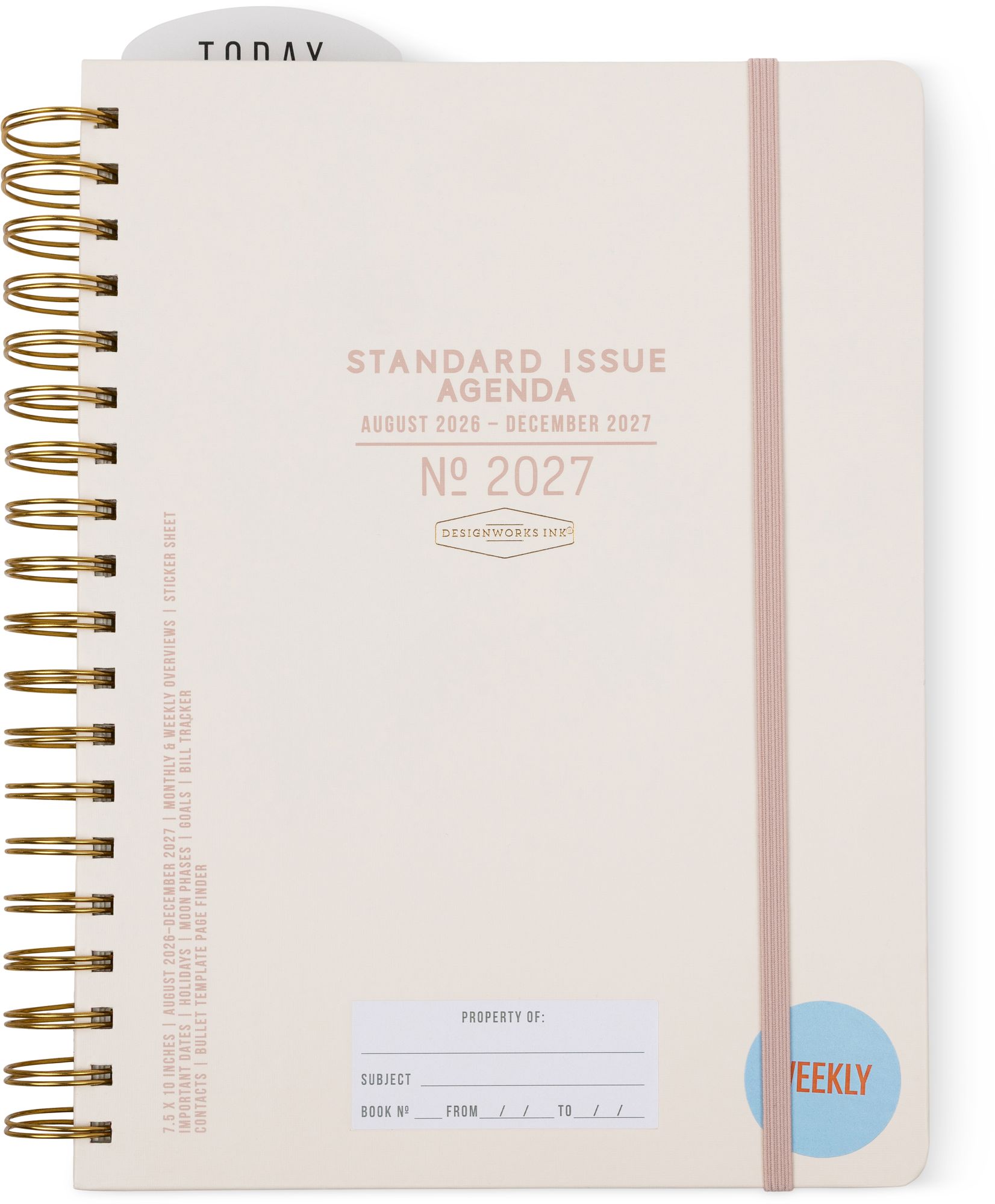 2026-2027 Cream Standard Issue Weekly Desk Planner