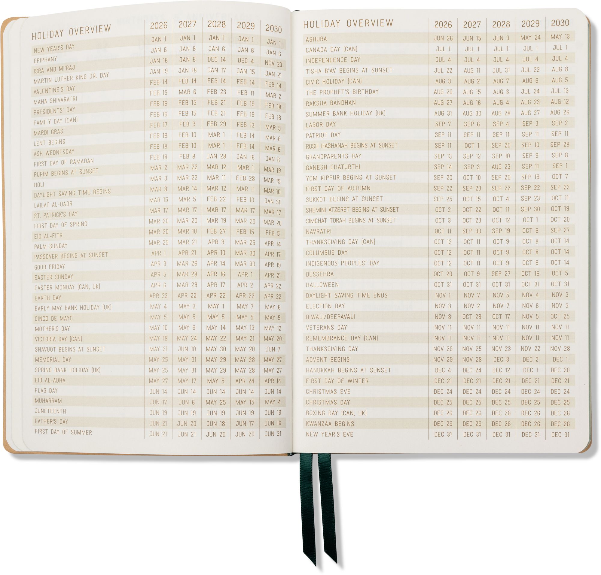 2026-2027 Monotone Bouquet Leatherette Weekly Desk Planner
