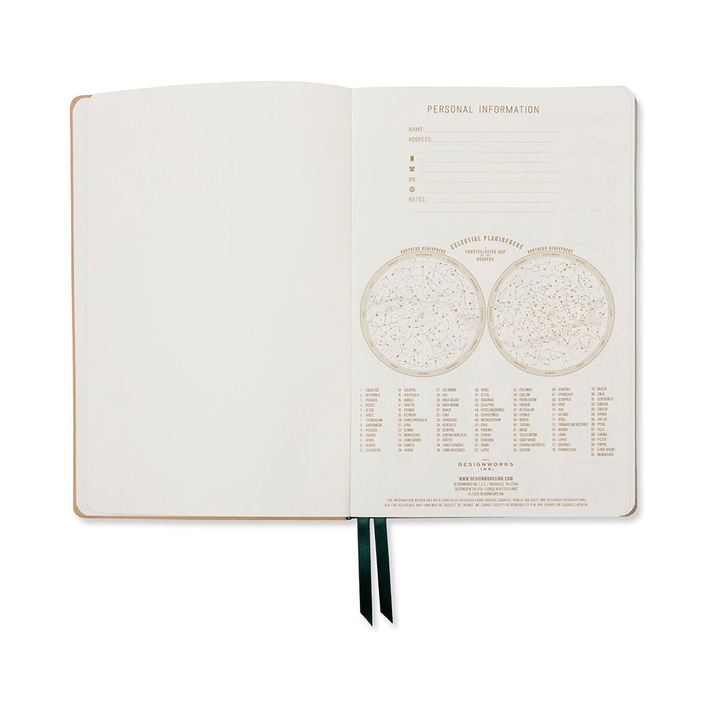 2026-2027 Monotone Bouquet Leatherette Weekly Desk Planner