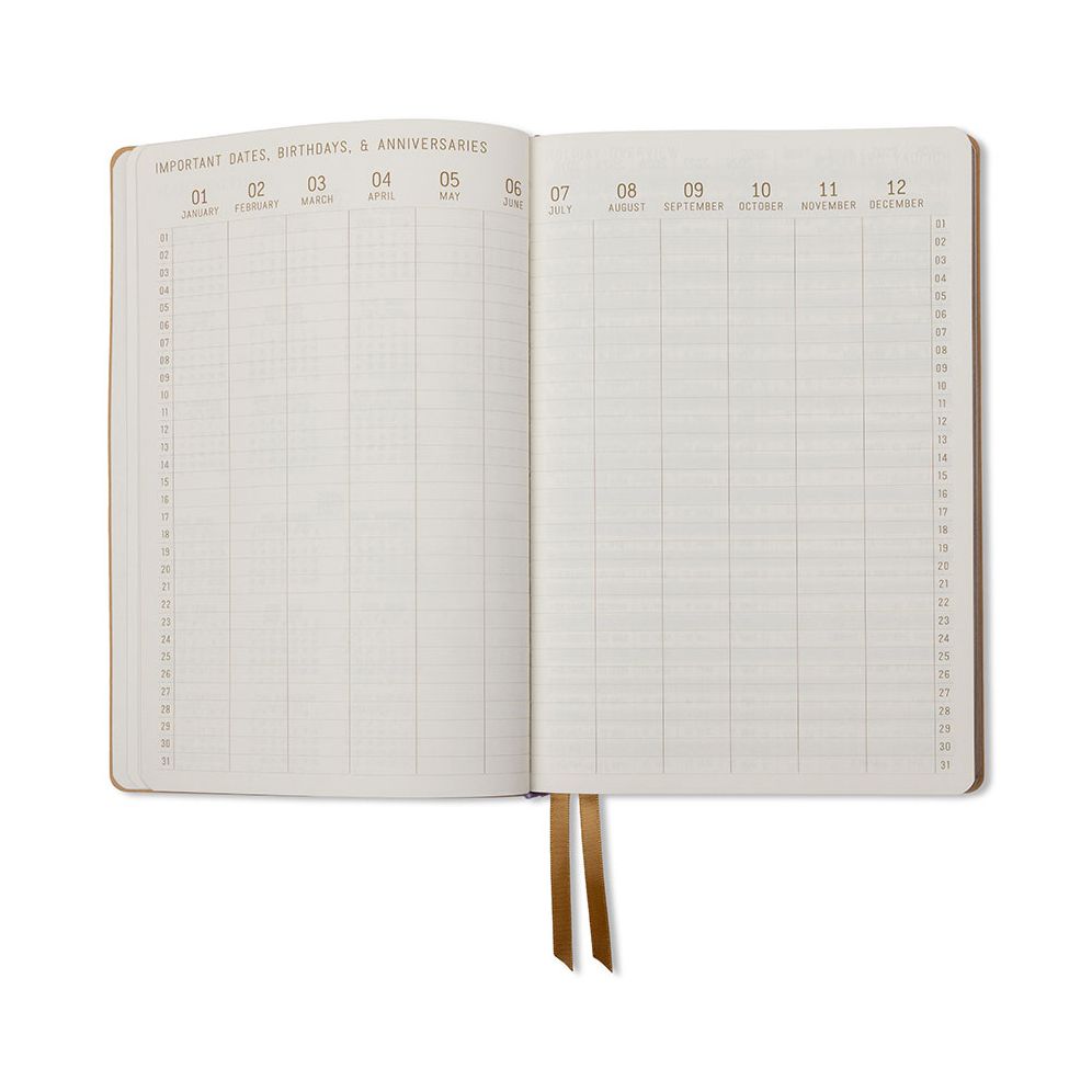2026-2027 Celestial Birds Leatherette Weekly Desk Planner