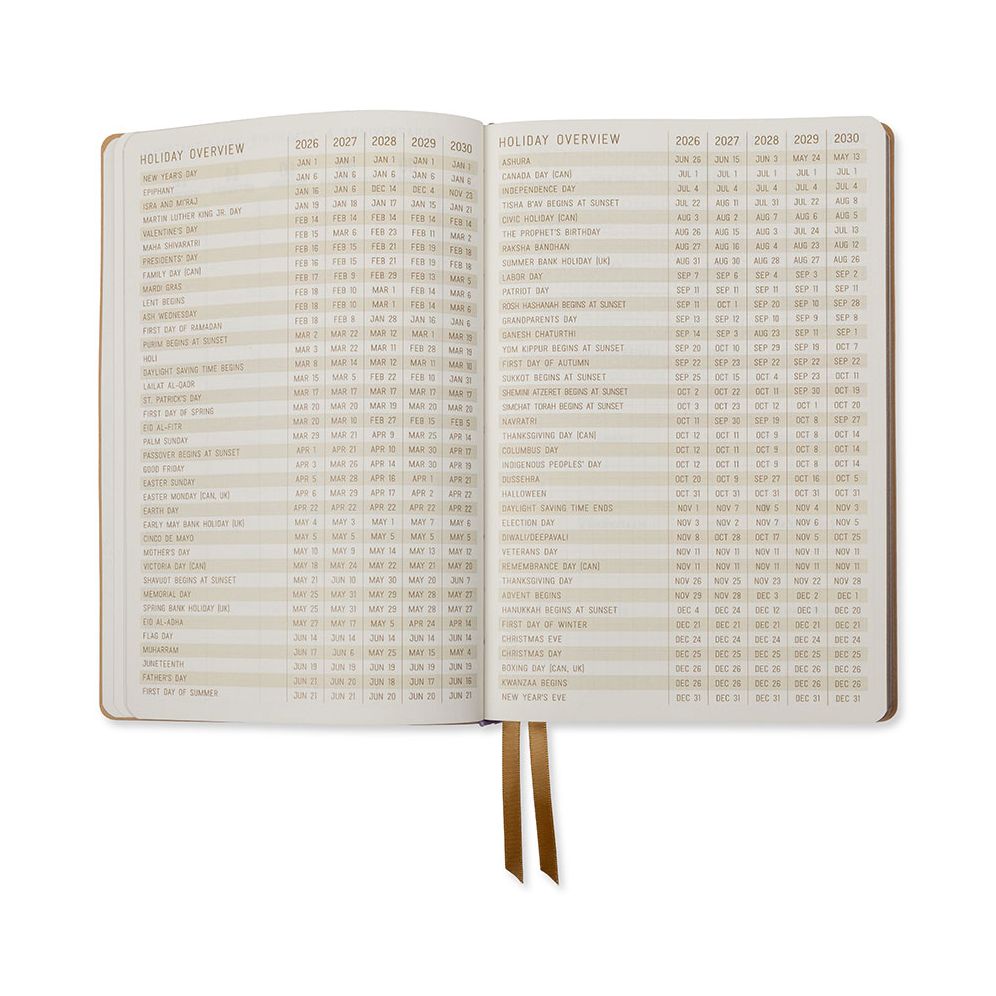 2026-2027 Celestial Birds Leatherette Weekly Desk Planner
