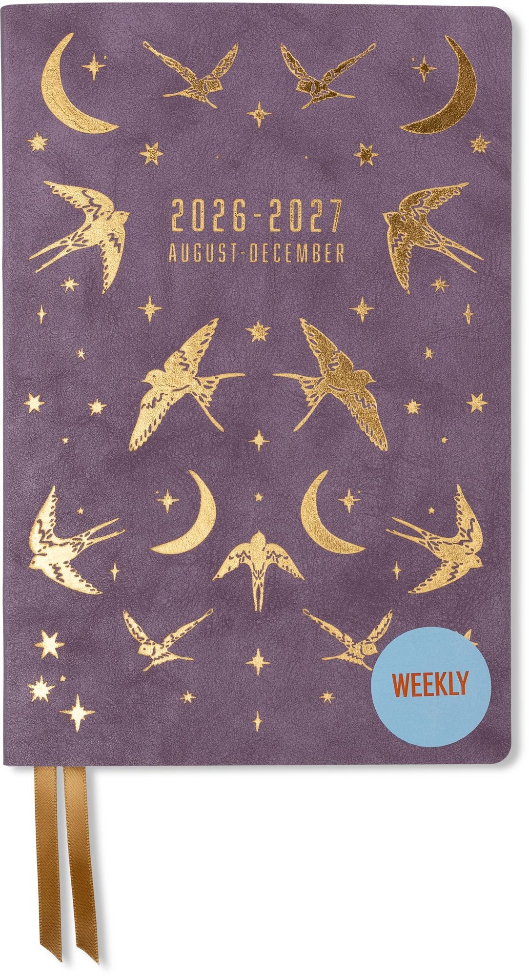 2026-2027 Celestial Birds Leatherette Weekly Desk Planner