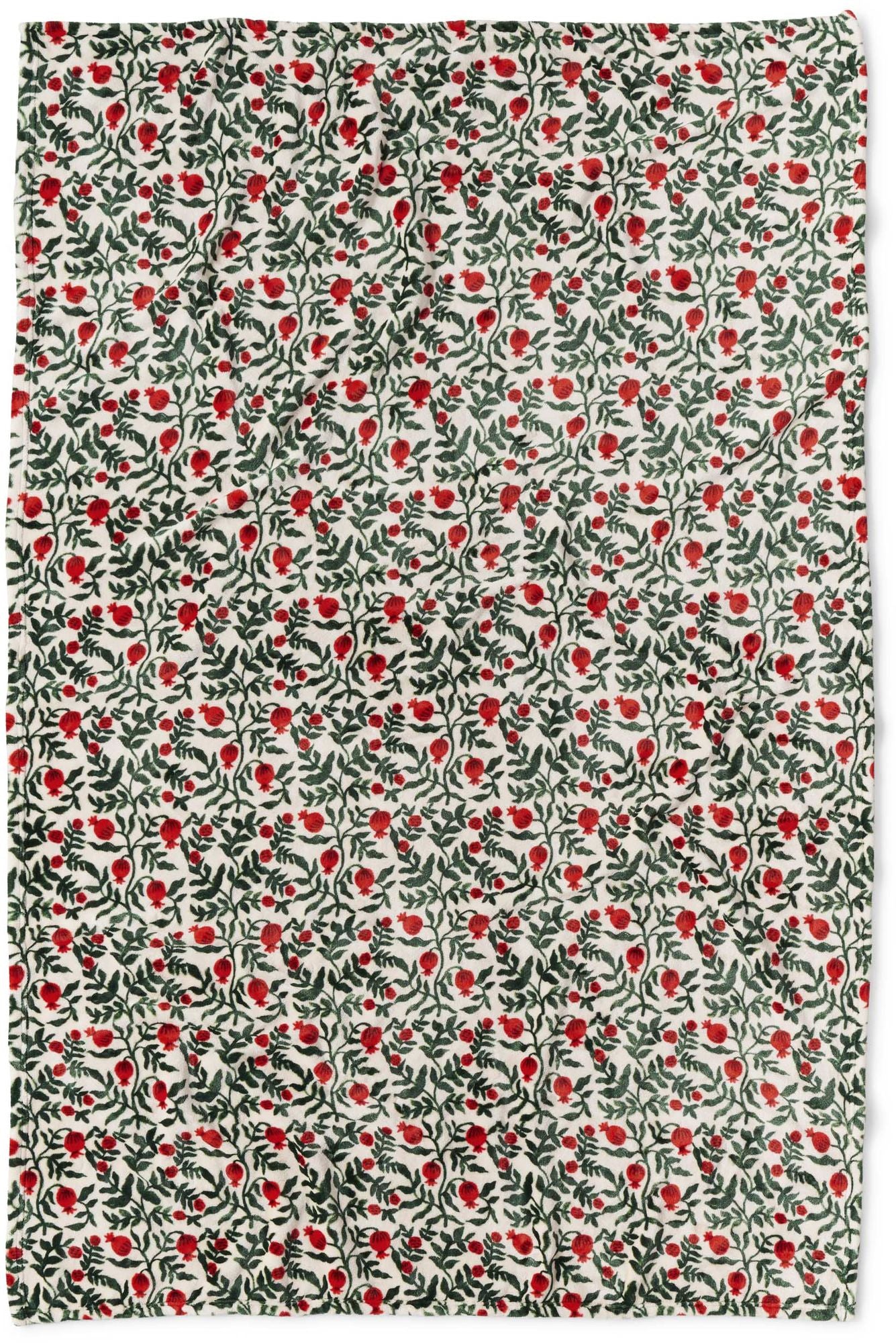 Christmastide Pomegranate Fleece Blanket
