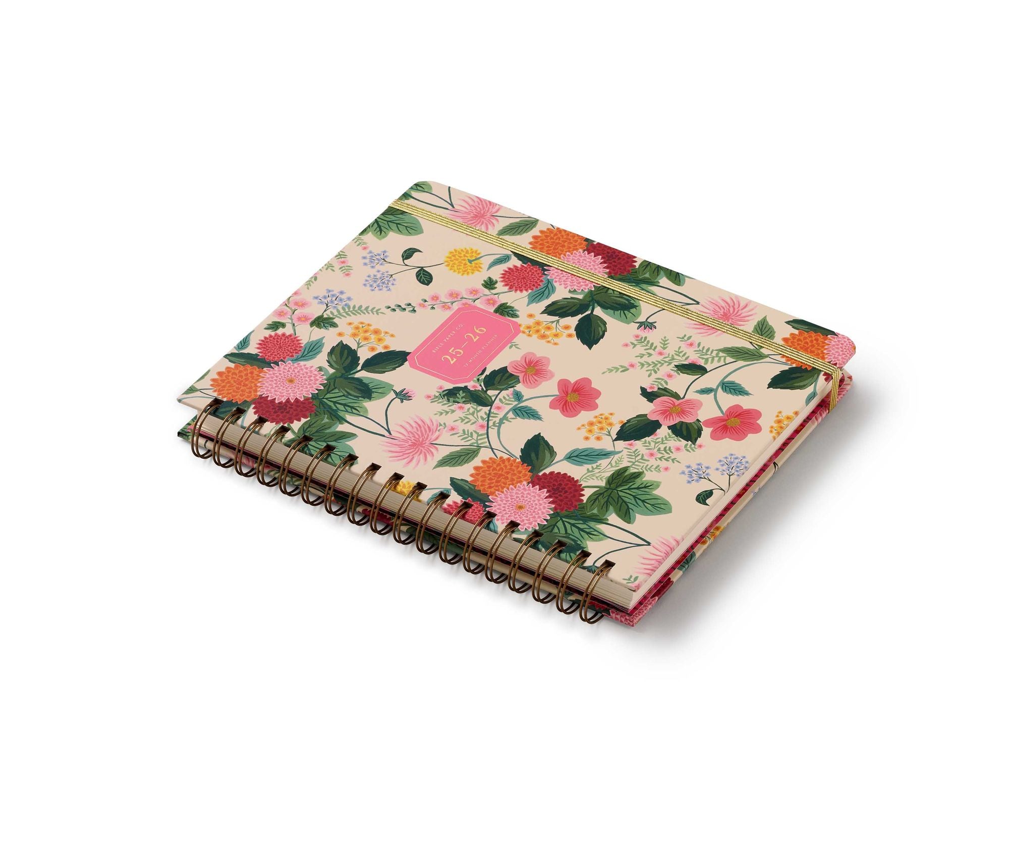 2025-2026 Dahlia 17-Month Academic Hardcover Spiral Planner