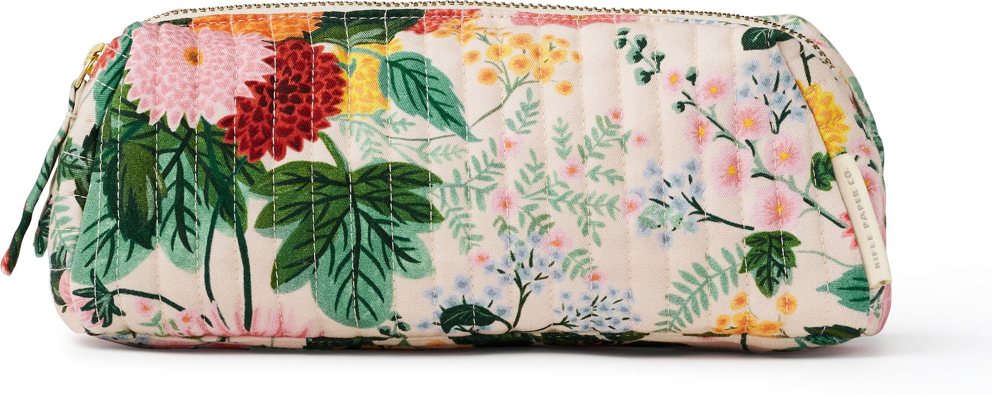 Dahlia Quilted Small Cosmetic Pouch