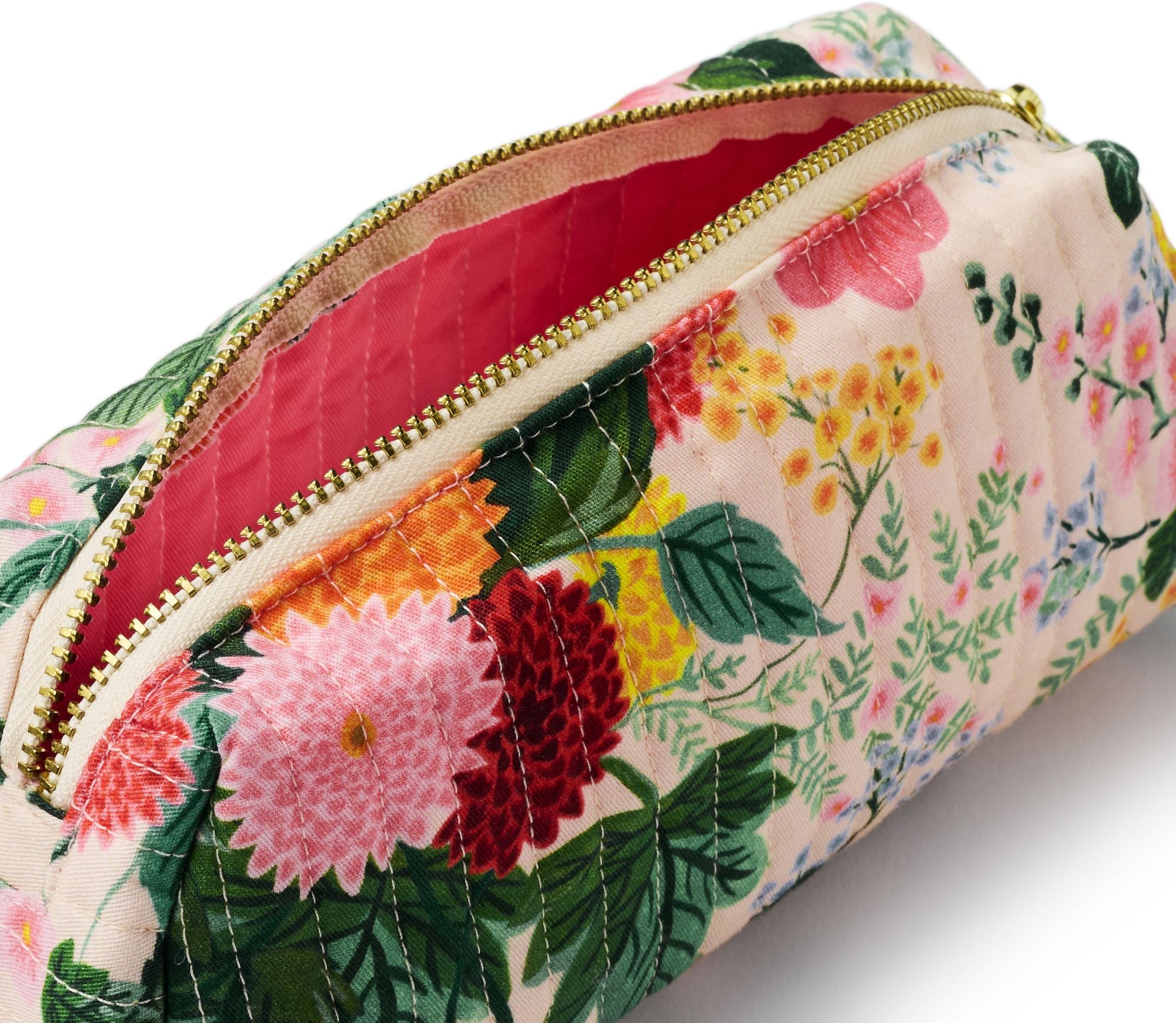 Dahlia Quilted Small Cosmetic Pouch