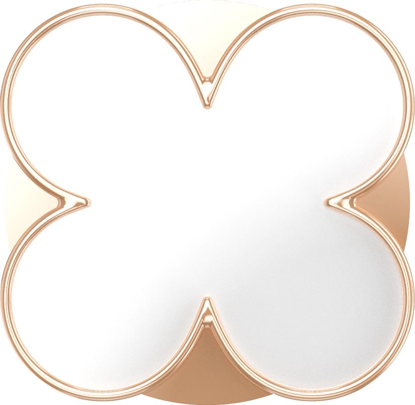 PG-Enml-Clover Rose Gold-CLR CLR