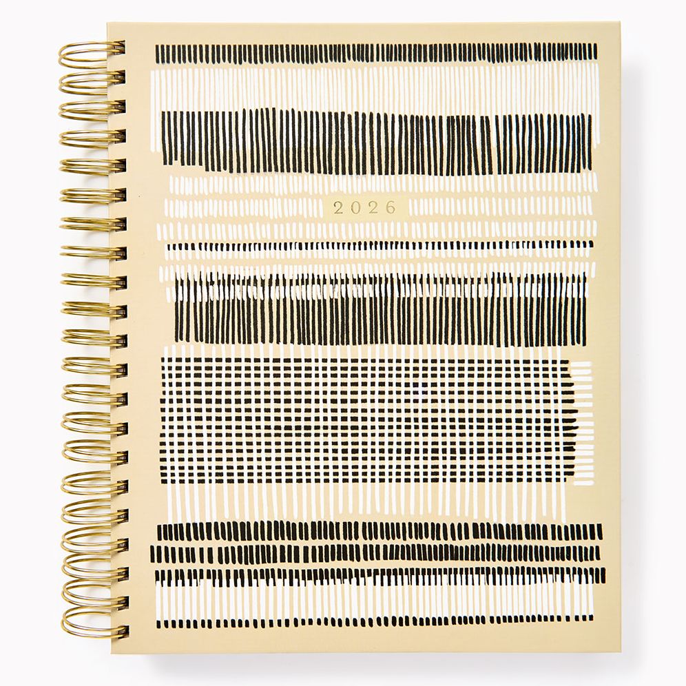 2025-2026 Paper Source B+W Minimalist Weekly Desk Planner