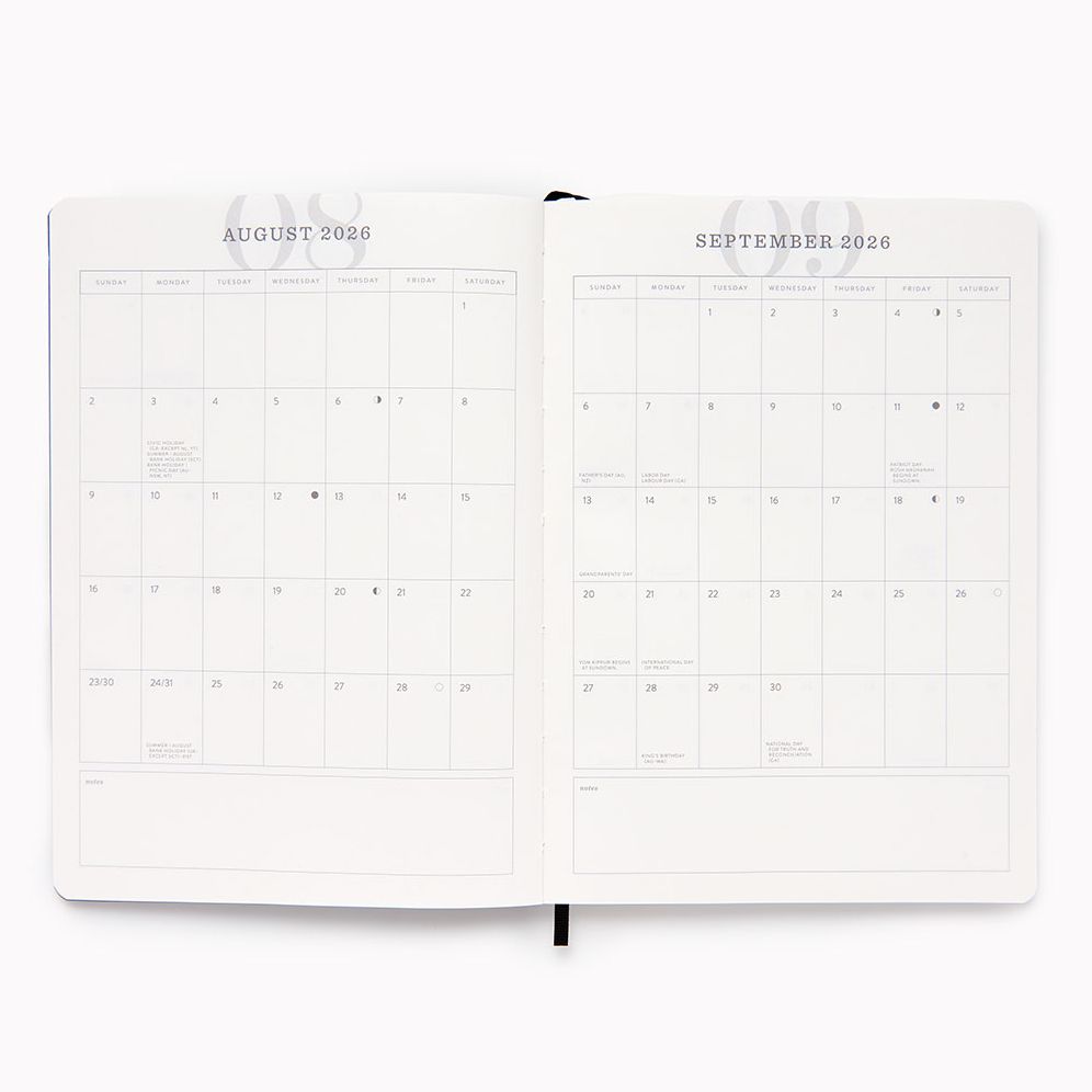 2026 Paper Source 12M Classic Weekly Desk Planner