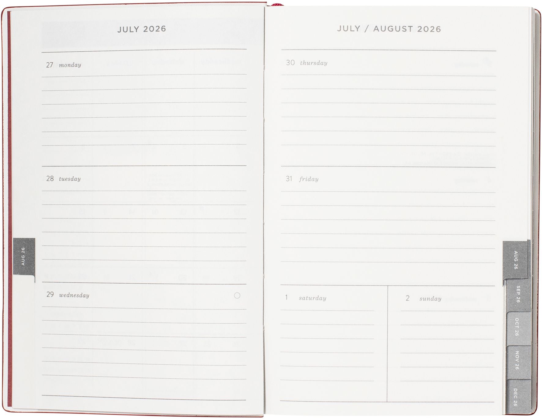 2026-2027 Academic Weekly Pocket Planner