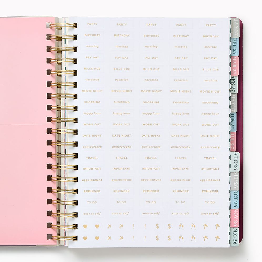 2026-2027 Paper Source Tiles Weekly Desk Planner